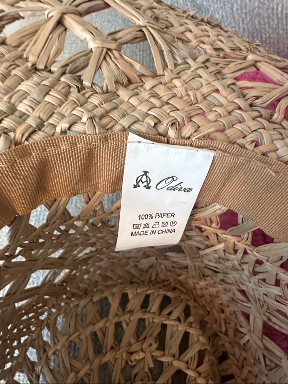 Woven paper hat - Picture 3 of 6